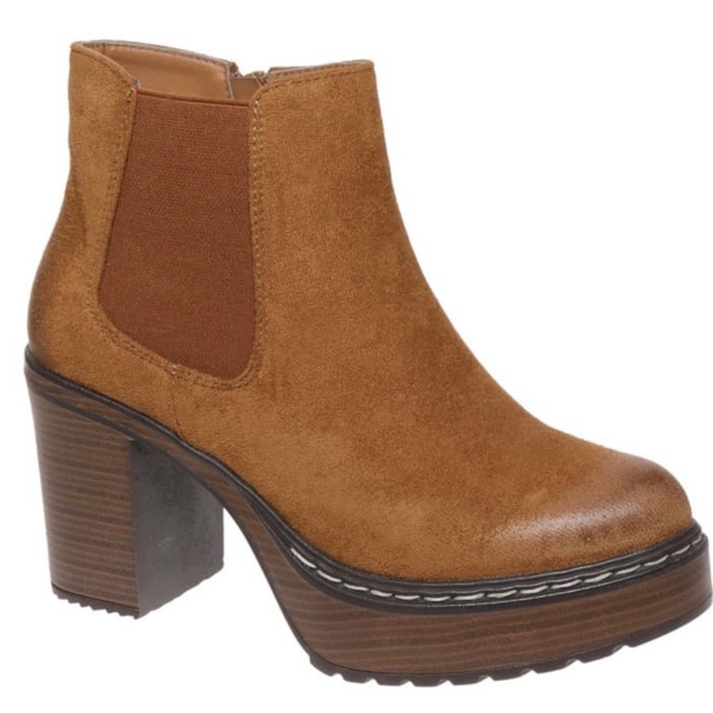VERY JANE ONLINE BOUTIQUE BROWN CHELSEA BOOTIES SIZE 8